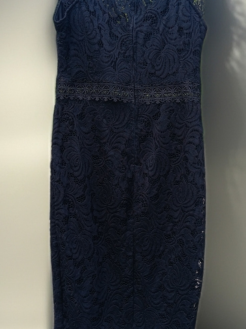Bisou Bisou Black Lace Overlay Sheath Midi Dress Size 10 - Picture 2 of 6